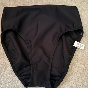 Miraclesuit Black High-Waisted Bikini Bottom Size 10 New